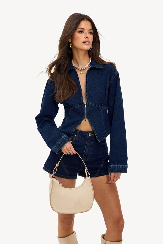 Chantalle Donker blauw jacket