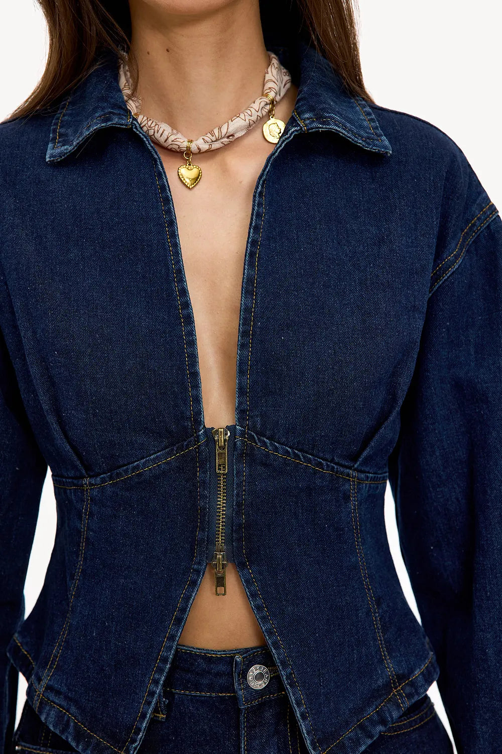 Chantalle Donker blauw jacket